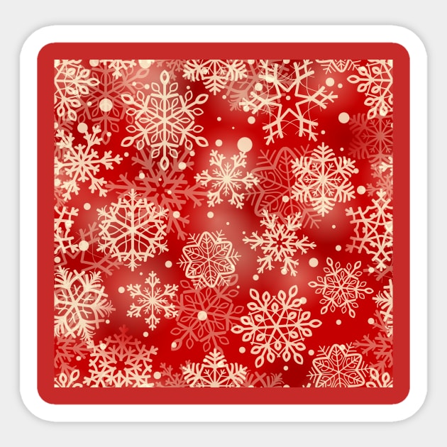 Snowflakes pattern Sticker by katerinamk